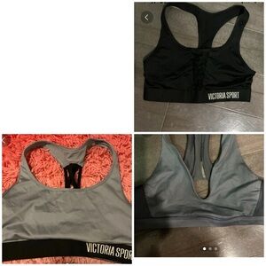Victoria's Secret Black and Gray Sports Bras